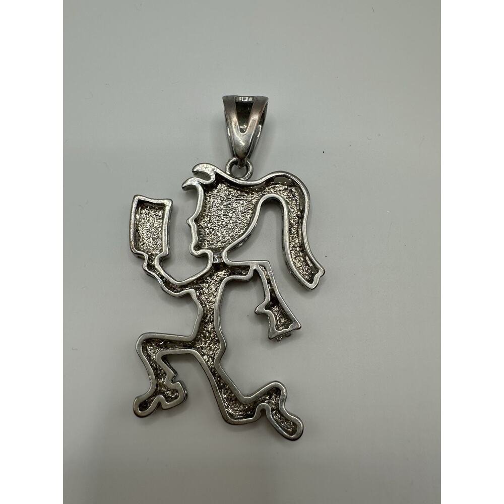 Hatchet Girl Silver Tone Metal Pendant 3” - Picture 5 of 5